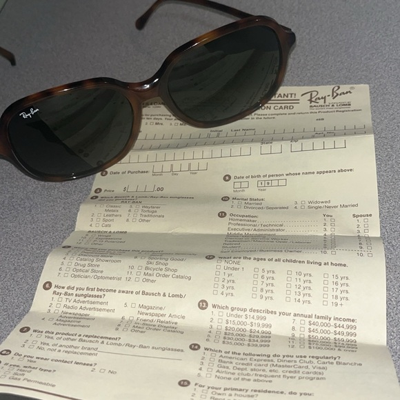 Vintage Ray Ban B&L sunglasses 80’s with registration - Picture 4 of 4